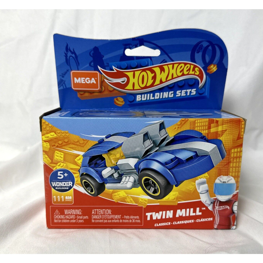 Mega‎ Hot Wheels Twin Mill GVM31 Building Set Build Ages 5+ Race Car New NIB